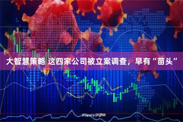 大智慧策略 这四家公司被立案调查，早有“苗头”
